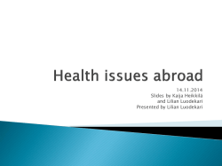 Health issues abroad