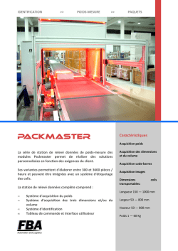 Fiche technique du relev&eacute; automatique poids