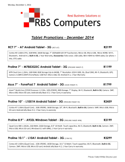 Monthly Tablet/Laptop Specials