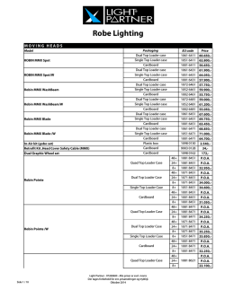 Prisliste - Light Partner