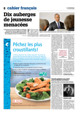 Dix auberges de jeunesse menac&eacute;es