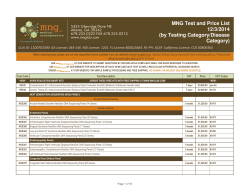 MNG Test Catalog - Medical Neurogenetics