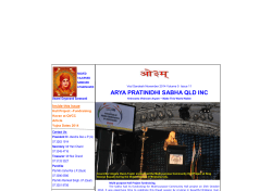 2014 November Newsletter - Arya Samaj