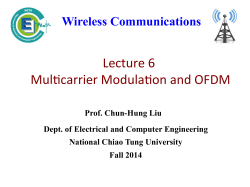 Lecture 6 Mul carrier Modula on and OFDM