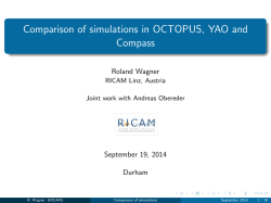 Comparison of simulations in OCTOPUS, YAO and Compass
