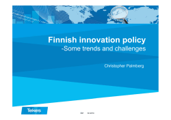 Recent trends in Finnish innovation policy