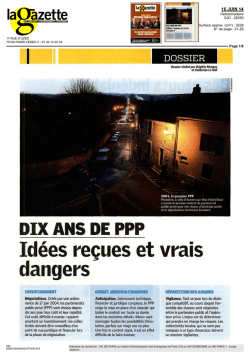 Id&eacute;es re&ccedil;ues et vrais dangers - La chaire Partenariats Public Priv&eacute;