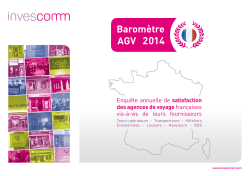 Baromètre AGV 2014
