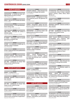 CONFÉRENCES ZOOM ESPACE ZOOM