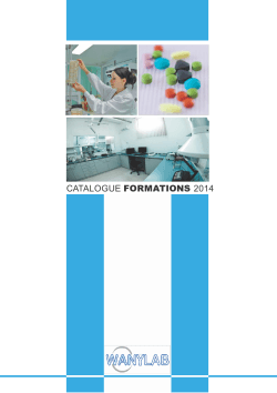 CATALOGUE FORMATIONS 2014