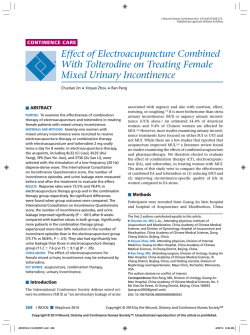 Effect of electroacupuncture combined with toltero