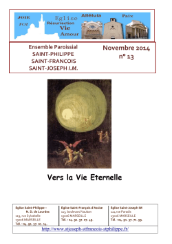 Journal paroissial n°13 – novembre 2014 - St Joseph