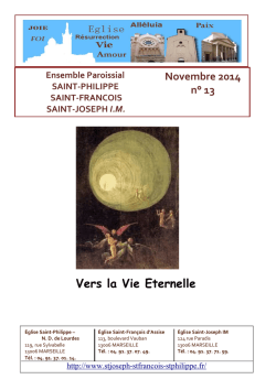 Journal paroissial n&deg;13 &ndash; novembre 2014 - St Joseph