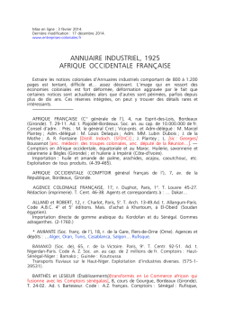 Annuaire industriel 1925-AOF - Les entreprises coloniales fran&ccedil;aises
