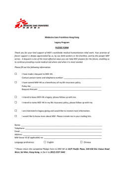 download the Pledge Form - MSF