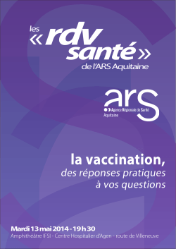 la vaccination, - Conseil Général du Lot et Garonne