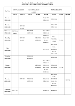 Final Date Sheet for ESE