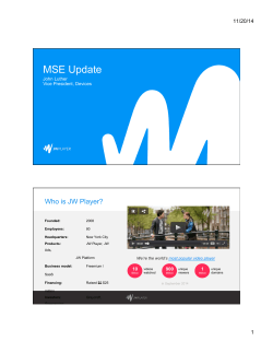 MSE Update - Streaming Learning Center