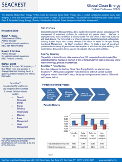 Global Clean Energy - SeaCrest Investment Management