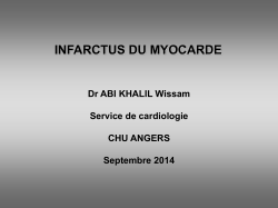 INFARCTUS DU MYOCARDE - ifsi angers promotion 2013-2016