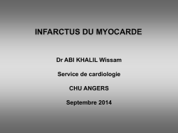 INFARCTUS DU MYOCARDE - ifsi angers promotion 2013-2016