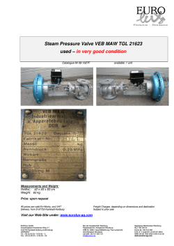 Steam Pressure Valve VEB MAW TGL 21623 used – in