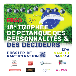 Le dossier de participation 2014