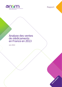Analyse de ventes des médicaments en France 2013