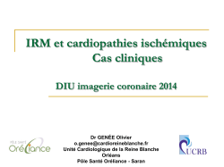 IRM et cardiopathies ischémiques cas cliniques 2014