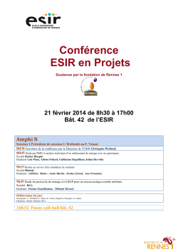 Conférence ESIR en Projets