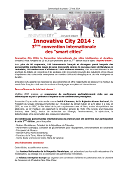 27 mai 2014 - Innovative City