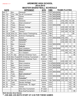 ardmore high school 2014-2015 master basketball schedule