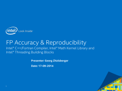 Floating point accuracy and reproducibility