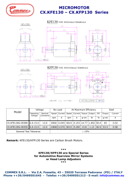 MICROMOTOR CX.KFE130 – CX.KFP130 Series