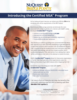 Introducing the Certified MSA Program