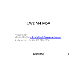 MSA Objectives and Specification Status (pdf) - CWDM4-MSA