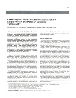 Cerebrospinal Fluid Circulation: Evaluation by Single