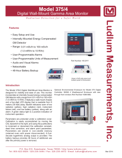 Model 375/4 - Ludlum Measurements, Inc.