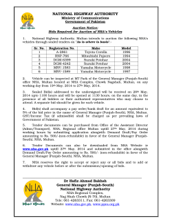 auction notice of nhas vehicles in punjab south