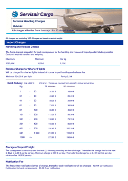 Import Charges Terminal Handling Charges Helsinki