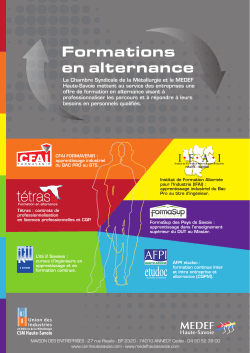 Panorama des formations octobre 2014 - CSM Haute