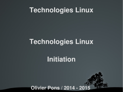 Technologies Linux Technologies Linux Initiation