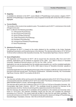 Download MPT Admission Guidelines