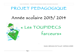 Projet Pédagogique 2014