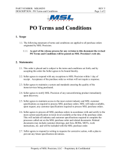 PO Terms and Conditions