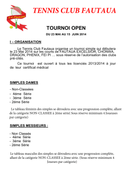 le règlement - Site officiel du Tennis club Fautaua!