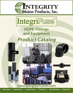 Integrifuse Fitting Catalog