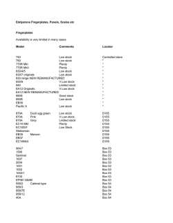 Eddystone Spares- Fingerplates scales etc
