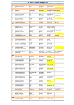 ASG REFEREES - TOURNAMENT ASSIGNMENTS 2014