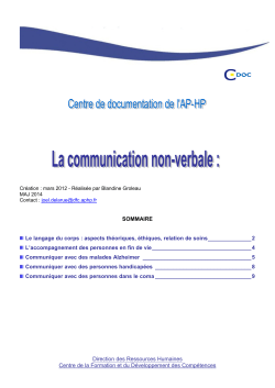 Communication non verbale - Assistance Publique